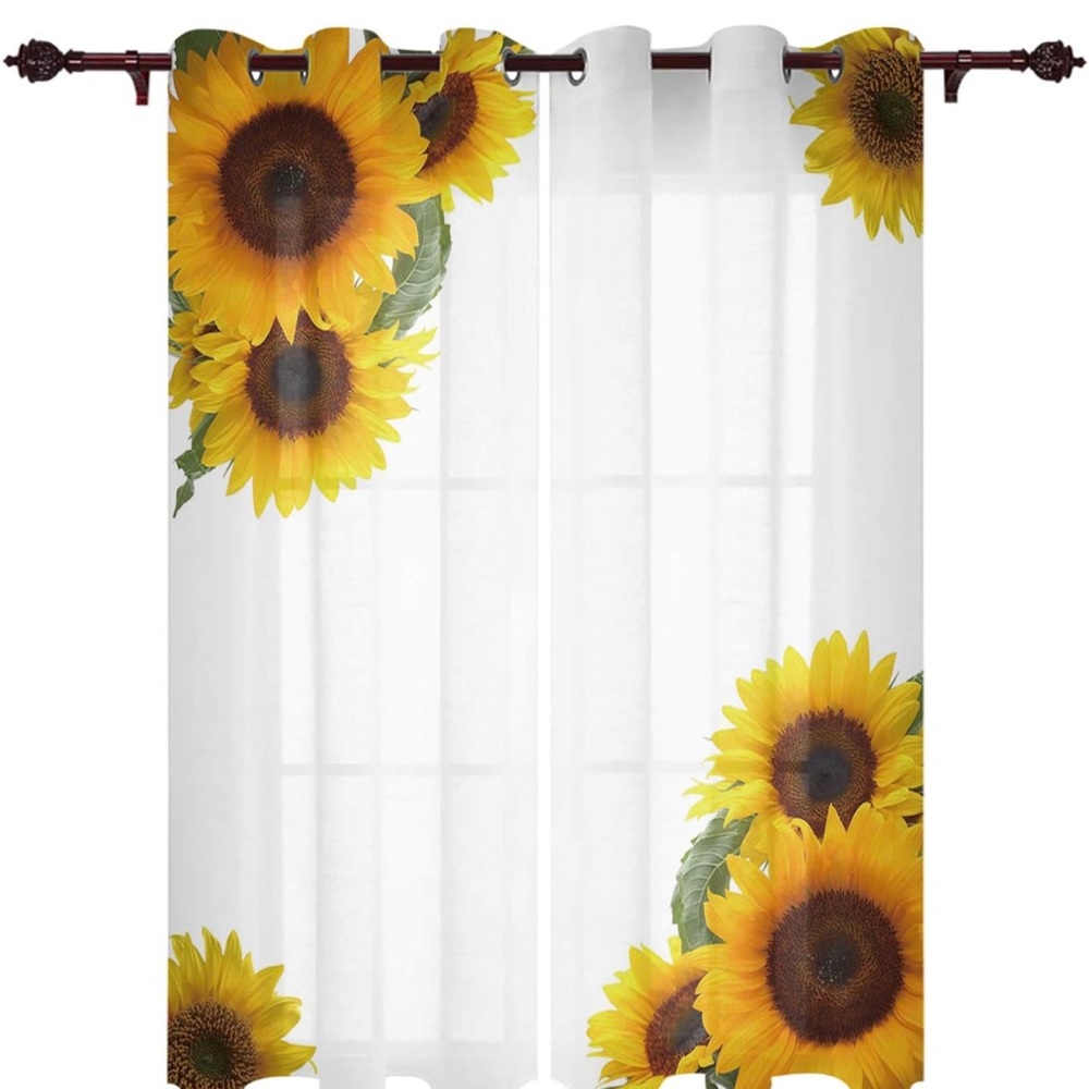 Sunflower Window Curtains (two panels)
